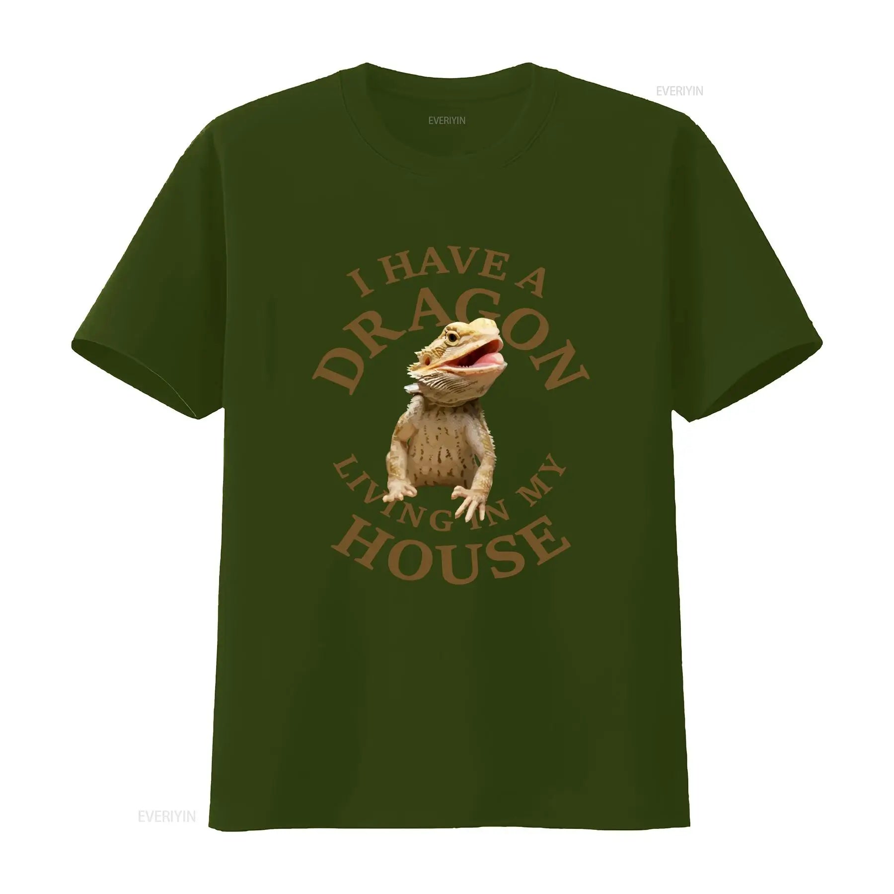 Bearded Dragon T Shirt Lizard Pet Reptile vintage Washed fashion Stretched homme Slightly Unisex streetwear Versatile
