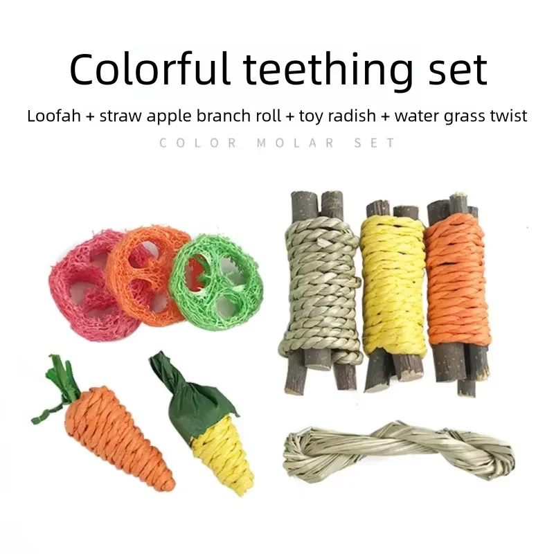 Toys for Rabbits Pets Pet Rabbit Guinea Pig Dragon Cat Fun Toy Hamster Rabbit Rabbit Tooth Grinding Set Pet Tooth Grinding Snack