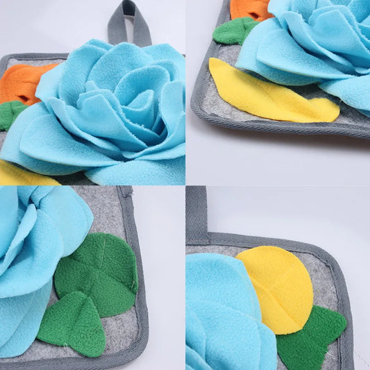 Rabbit Snuffle Mat Fun AnxietyRelief Toy, Slow Feeder for SmallPets, Boredom Buster Stress Relief Pad for Rabbits & Guinea Pigs