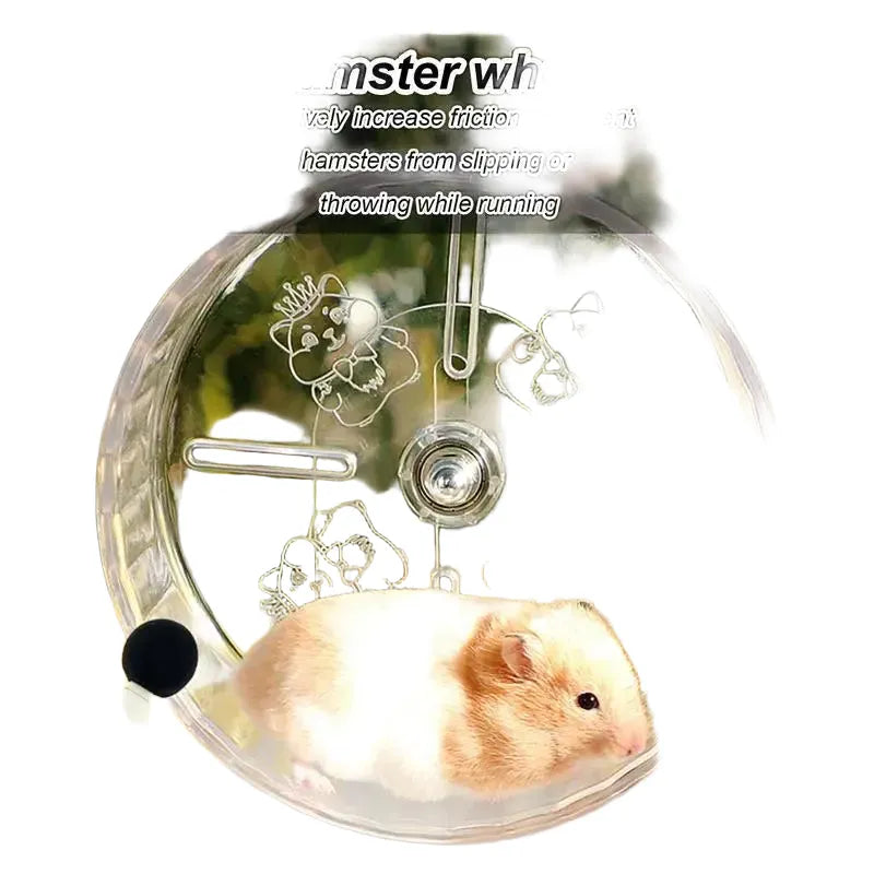 Silent Transparent Hamster Wheel - 7.1" Acrylic Exercise Wheel
