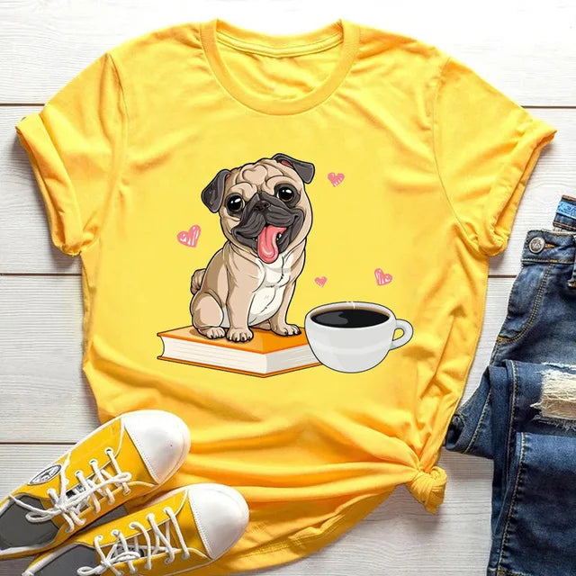 New Dog Animal Print T-shirt for Women, Labrador's Mood Day Gift Casual Top Aesthetic Clothes Tops Graphic T Shirts