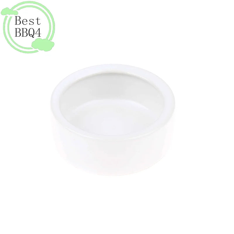 (BBQ4)Reptile Food Bowl Anti-Escape Ceramic Feeder Dish Black Reptile Water Bowl For Hermit Crab Gecko Chameleon Corn Snake