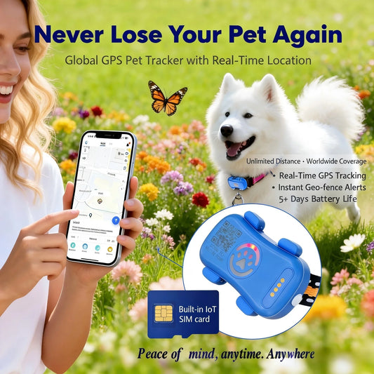 WanwayTech GP30 4G LTE Pet GPS Tracker - IP67 Waterproof