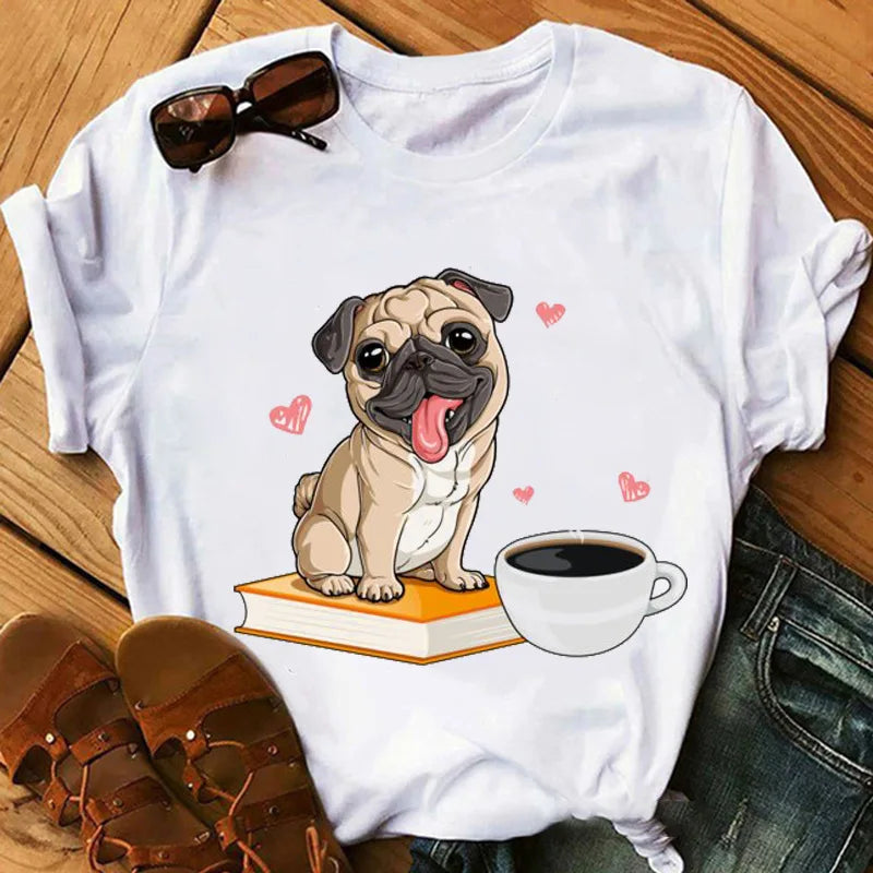 New Dog Animal Print T-shirt for Women, Labrador's Mood Day Gift Casual Top Aesthetic Clothes Tops Graphic T Shirts