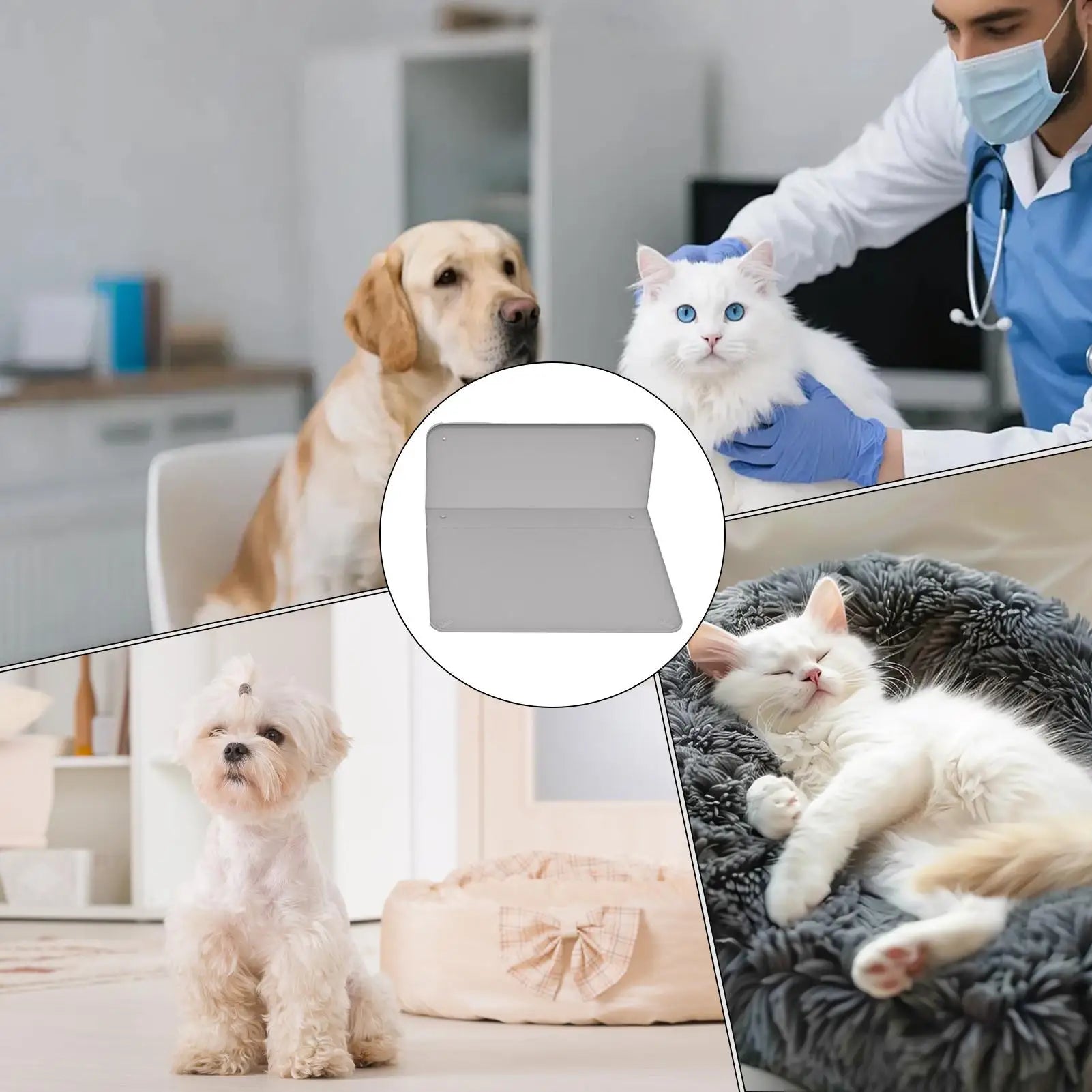 Folding Non Slip Pee Pad Silicone Dog Potty Training Pads Portable Dog Pee Pad Easy-to-clean Pet Pads For All Sizes Of Dog Cats
