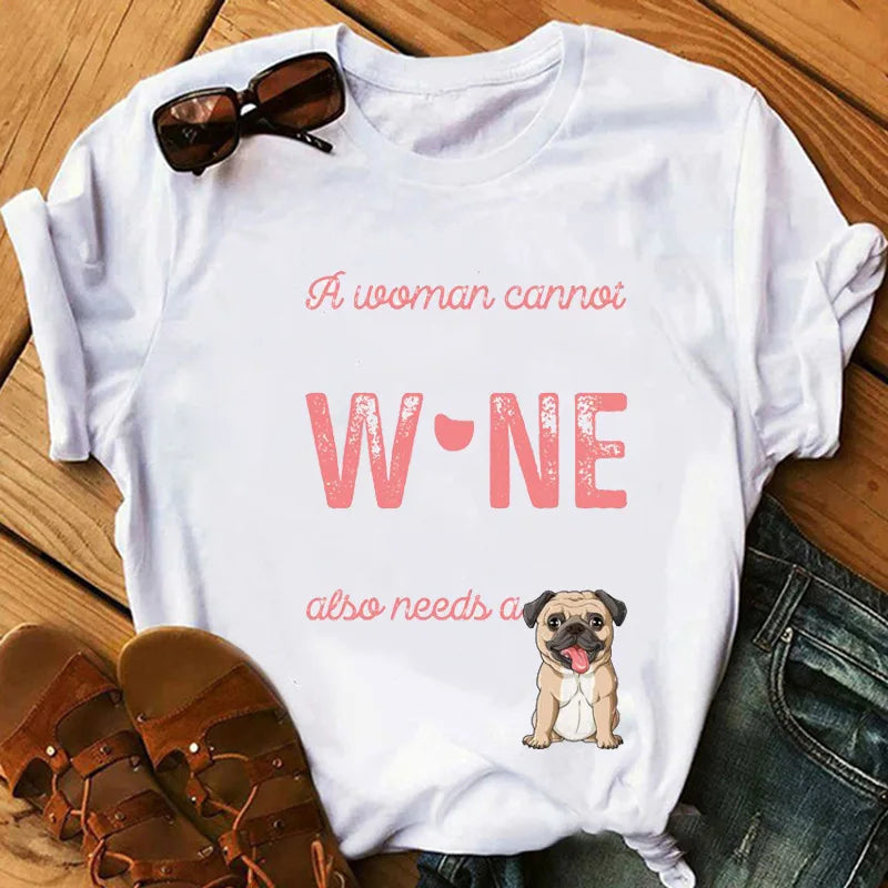 New Dog Animal Print T-shirt for Women, Labrador's Mood Day Gift Casual Top Aesthetic Clothes Tops Graphic T Shirts