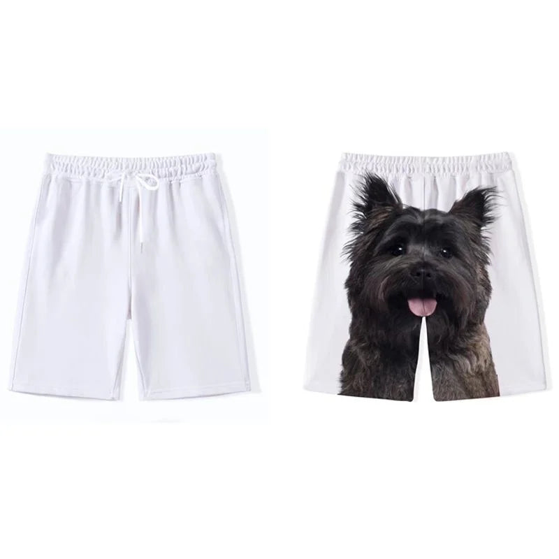 Gold Retriever Printed Shorts Men's Casual Fashion Sports Beach Pants mid Waist Loose Fit Breathable Youth Summer Leisure