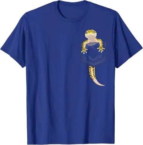 Cute Lizard Reptile Leopard Gecko Pocket Gifts Men Women Kids T-Shirt Funny Y2k Design Aesthetic Clothes Novelty Gift Gecko Tees