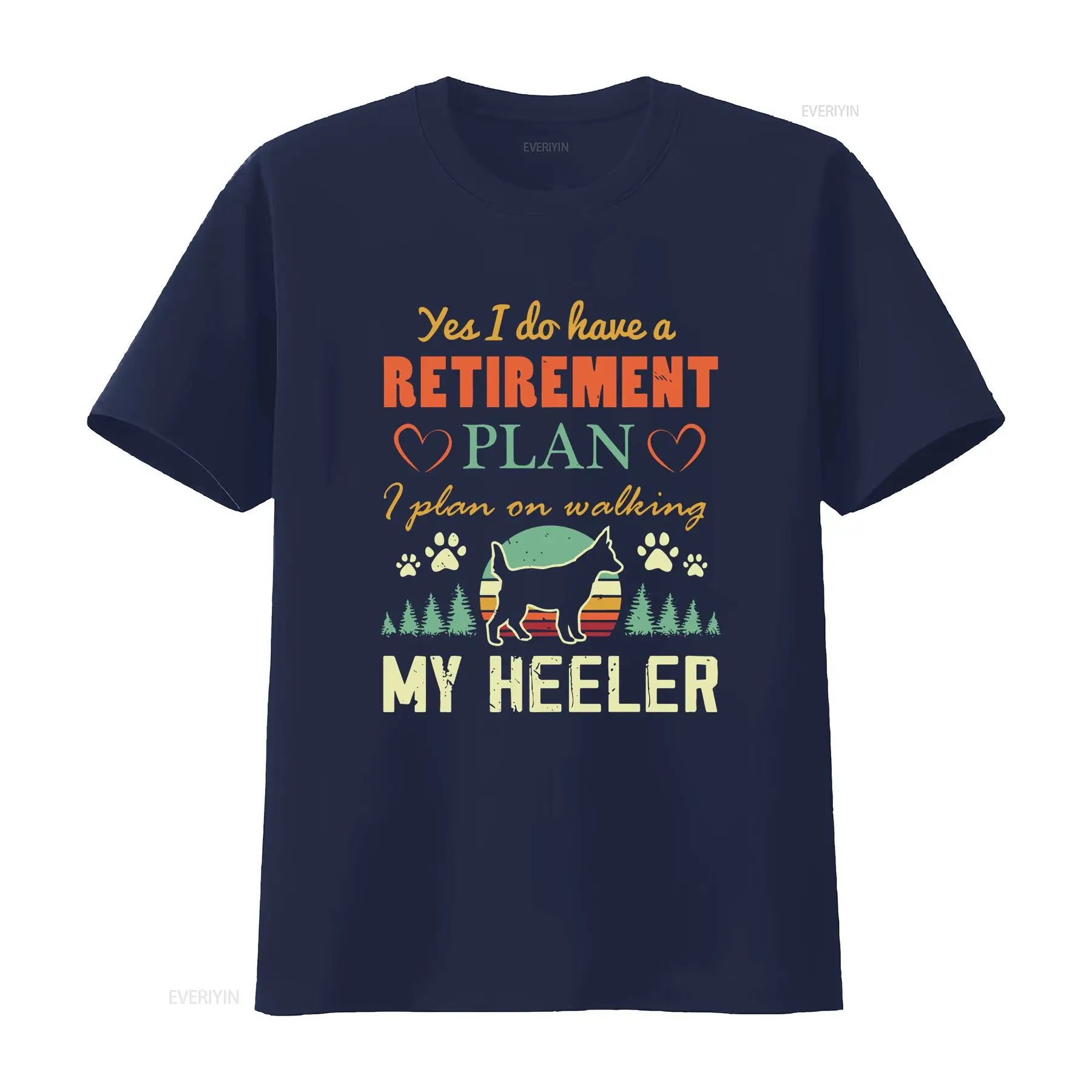 Retired T Shirt Blue Heeler Australian Cattle Dog Retiring RetiremenT Red Mom Cute  vintage Washed Comfortable Stretched homme