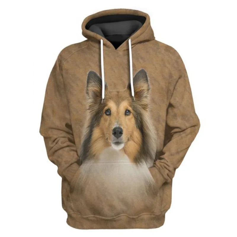 Rottweiler/Shetland Sheepdog/Vizsla 3D Printed Hoodie Women For Men Pullovers Street Tracksuit Love Dog Gift