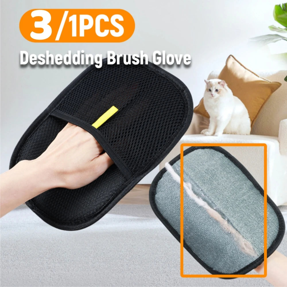 Pet Hair Remover Mitt Pet Hair Remover Gloves Deshedding Brush Glove for Cats and Dogs