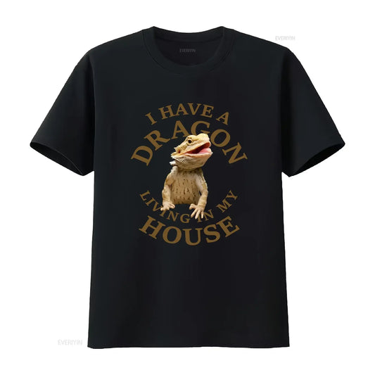 Bearded Dragon T Shirt Lizard Pet Reptile vintage Washed fashion Stretched homme Slightly Unisex streetwear Versatile