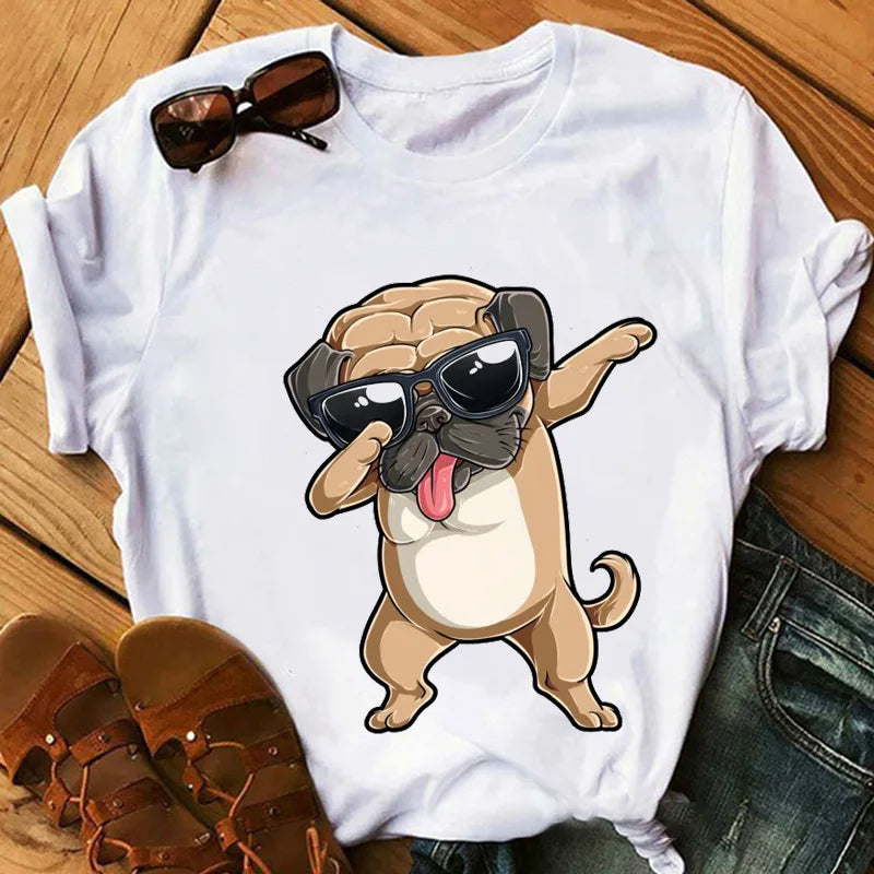 New Dog Animal Print T-shirt for Women, Labrador's Mood Day Gift Casual Top Aesthetic Clothes Tops Graphic T Shirts