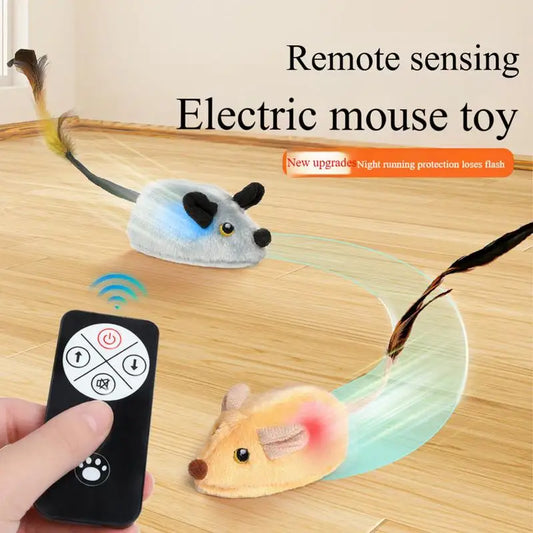 Automatic Interactive Mouse Cat Toy - USB Rechargeable Squeaky Toy