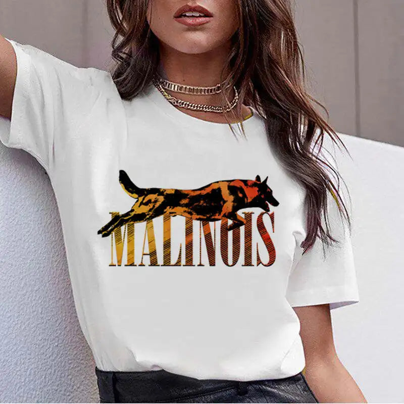 Hot Sale Bull Terrier Rottweiler Kawaii T Shirt Women Beagle Border Cute Whippet Funny dog T-shirt Collie Malinois Tshirt