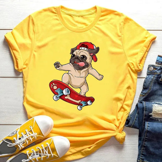 New Dog Animal Print T-shirt for Women, Labrador's Mood Day Gift Casual Top Aesthetic Clothes Tops Graphic T Shirts