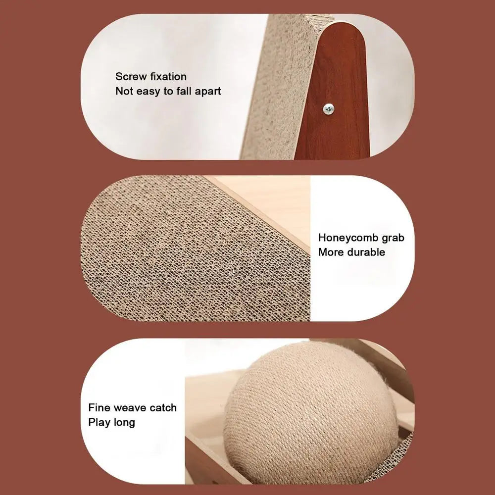 Cat Scratcher Toy Cat Scratcher Toy With Ball Natural Sisal Cat Scratcher For Cats & Kittens Durable & Long Lasting