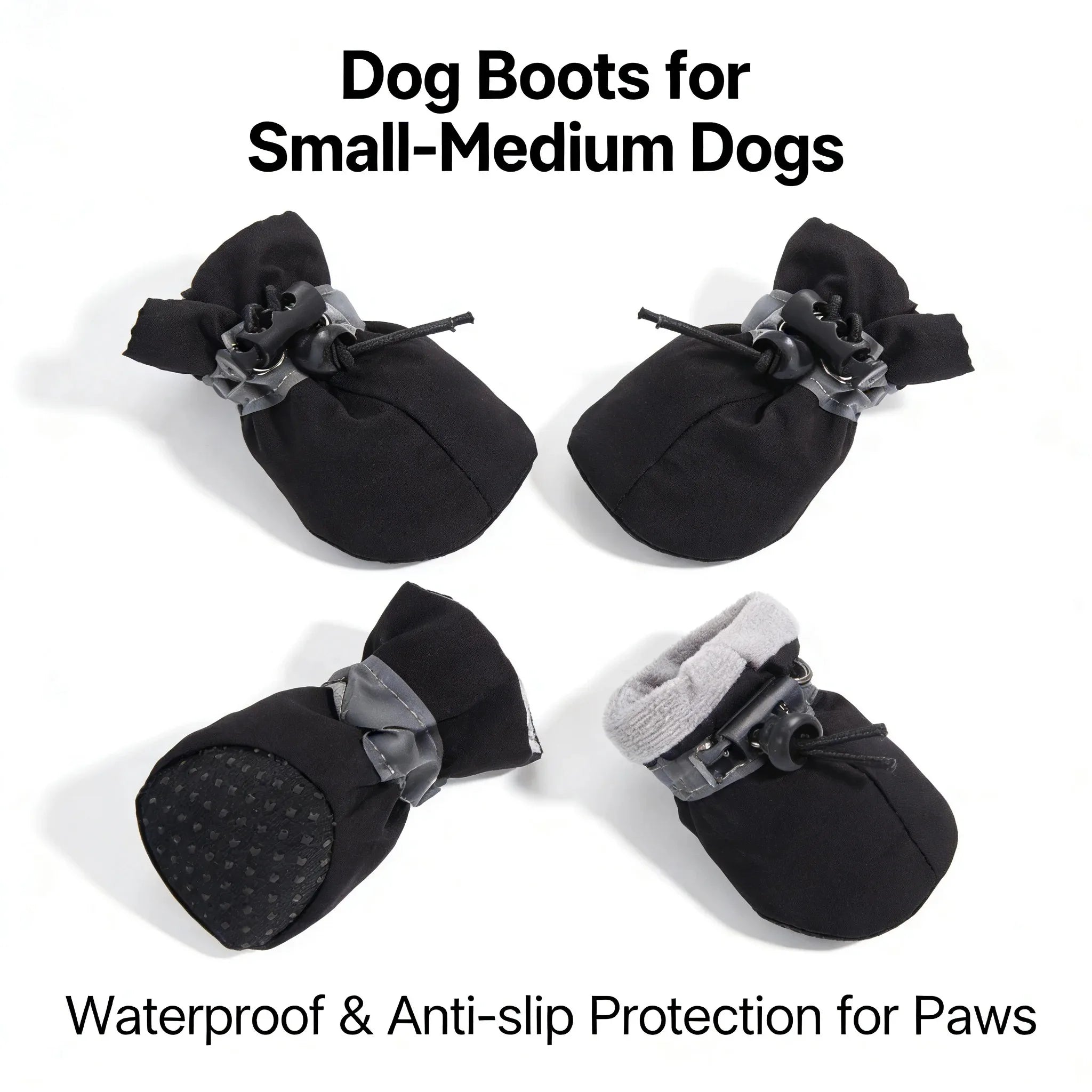 Small Dog Puppy Shoes Waterproof Anti Slip Soft Sole Boot Size 5x4.2cm for Puppies 10-13 lbs New Arrival