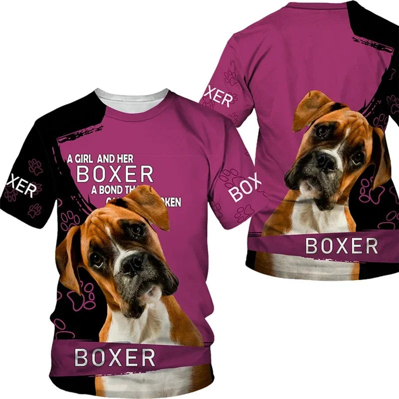 3D Printed Rottweiler Dog T Shirt Men Pet Doggy Pattern T-Shirts Summer Loose Women Kids Tee Shirts Gym Tracksuit Sportwear Tops
