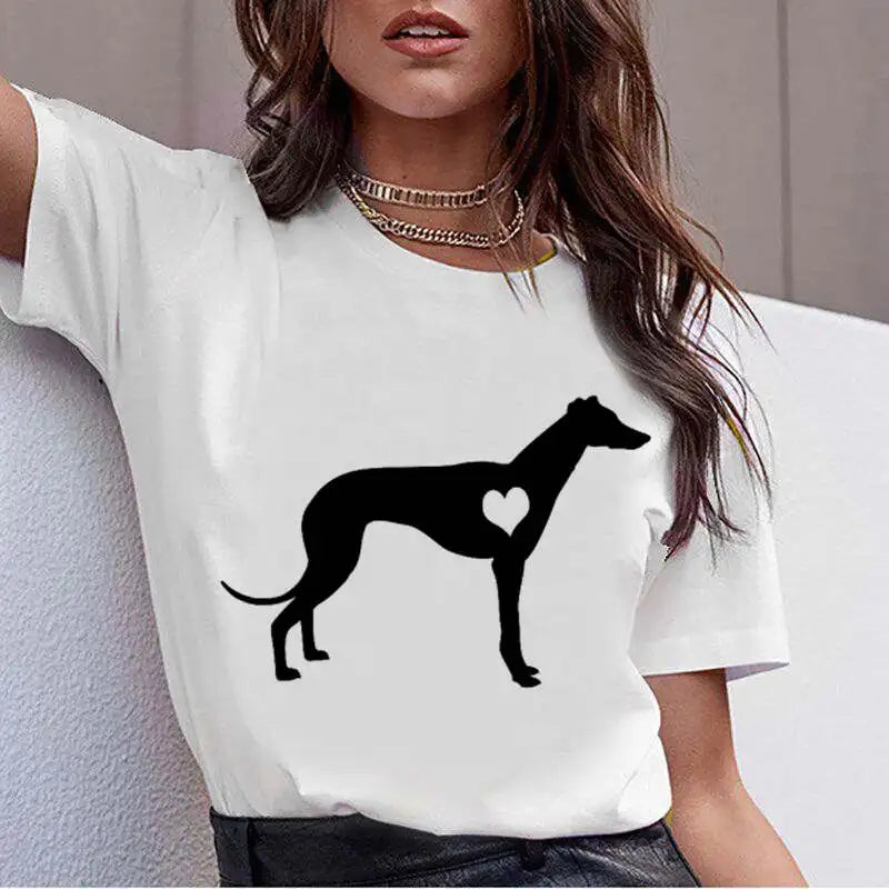 Hot Sale Bull Terrier Rottweiler Kawaii T Shirt Women Beagle Border Cute Whippet Funny dog T-shirt Collie Malinois Tshirt