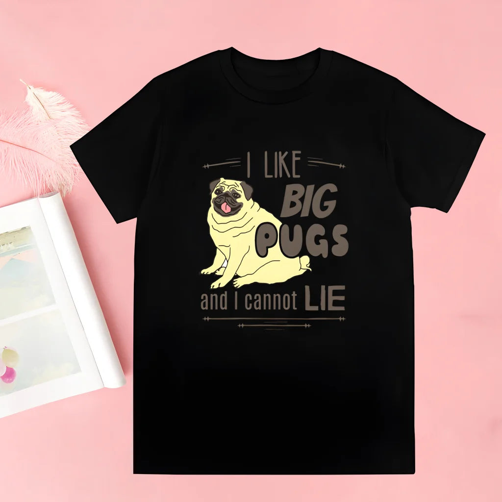 Pug Dog Animal Pet T Shirt Novelty Funny Vintage Crew Neck Men's T-Shirt Humor Women Top Tee Gift Humor Streetwear
