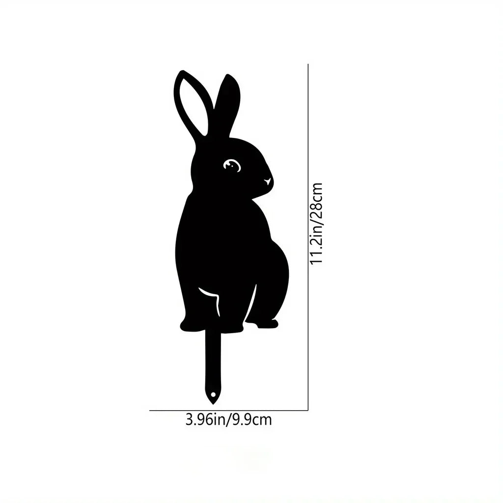 Rabbit/Squirrel Figurines Hollow Dust Proof Wrought Iron Realistic Rabbits Art Sculpture for Garden Party Decor Metal Home Yard