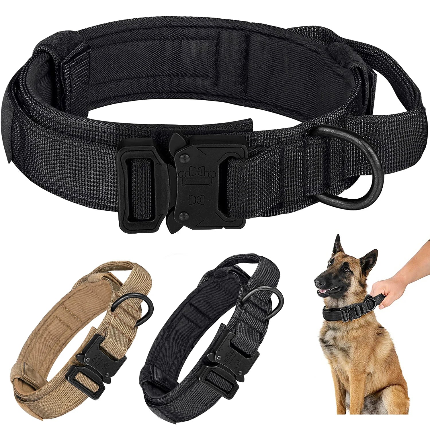 Tactical Military Dog Collar with Control Handle