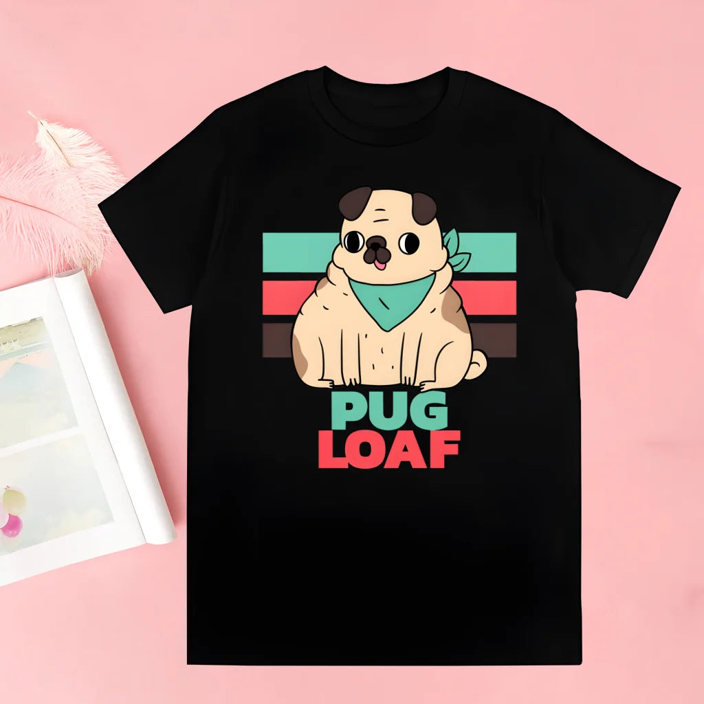 Pug Dog Animal Pet T Shirt Novelty Funny Vintage Crew Neck Men's T-Shirt Humor Women Top Tee Gift Humor Streetwear