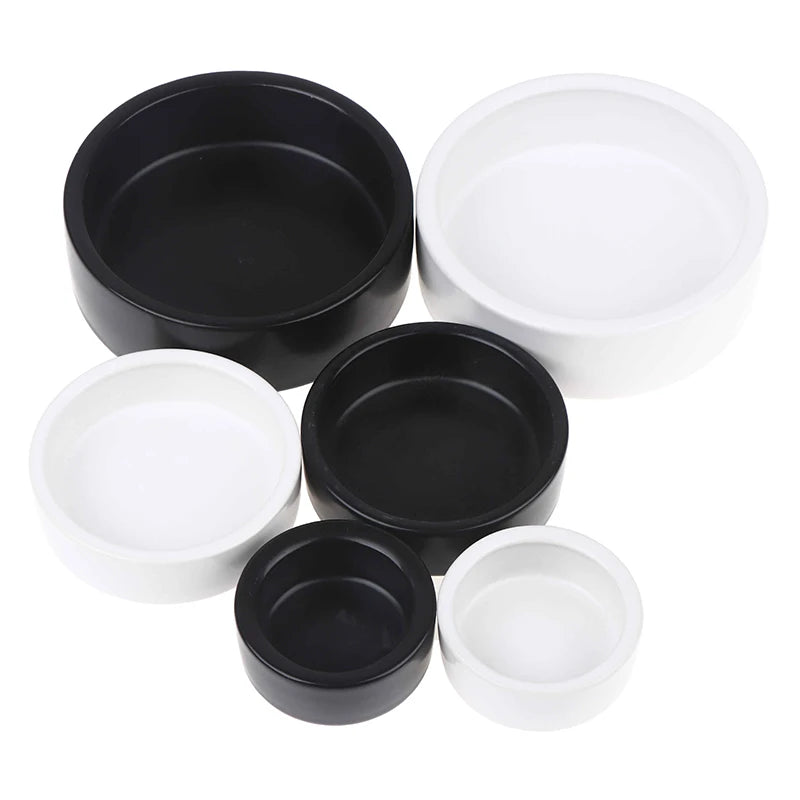 Reptile Food Ceramic Bowl Anti-Escape Ceramic Feeder Dish Reptile Water Bowl For Hermit Crab Gecko Chameleon Corn Snake