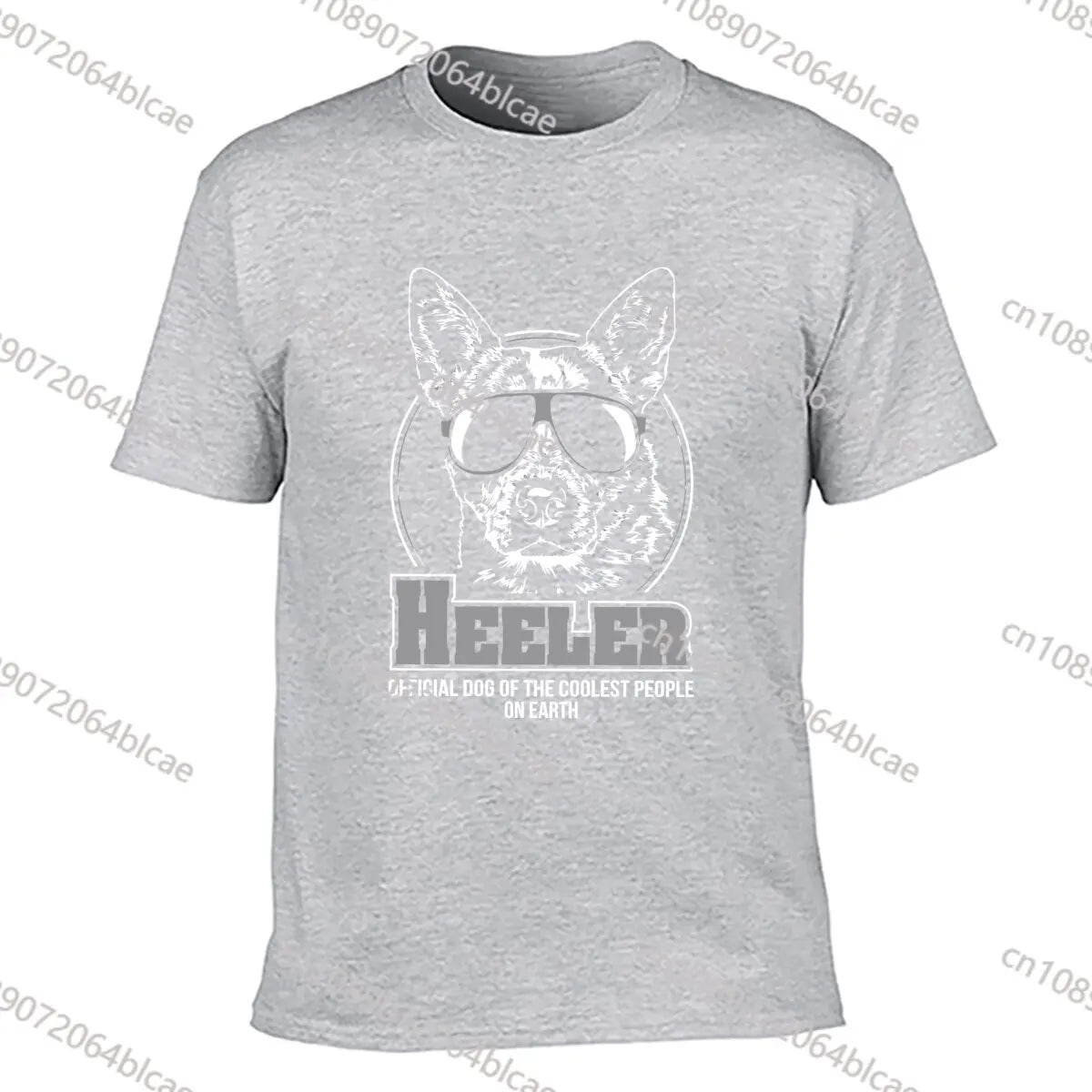 Funny Heeler Short Sleeve Shirt Dog Tee Gift Camisas Hombre Tops T Shirt Funny Printed Cotton Young T Shirts Camisa