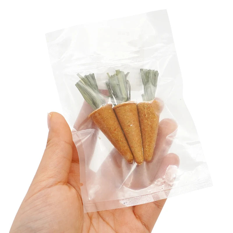 3pcs/6pcs Small Animal Rabbit Chew Toys For Bunny Hamster Treat Chew Toy Tooth Cleaning Molar Grinding Toys Natural Nutrient Toy