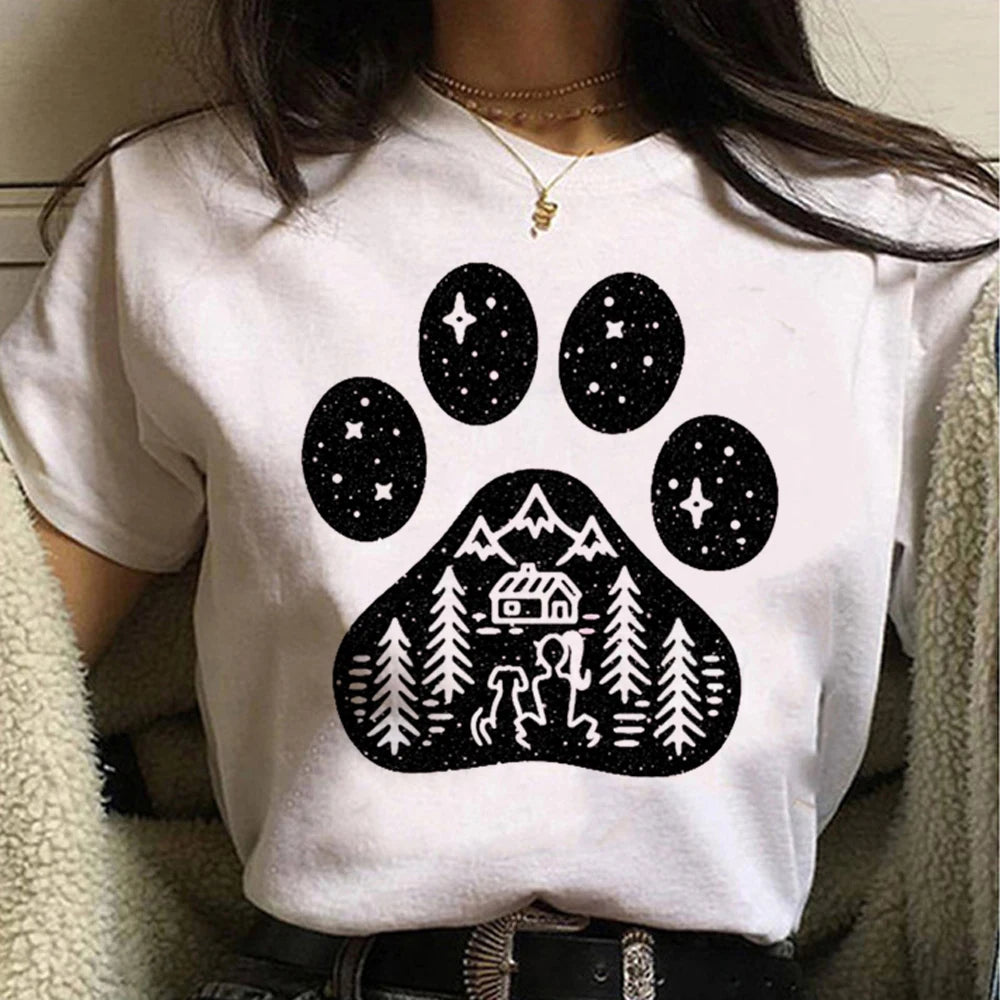 French Bulldog t shirt women graphic Tee girl Japanese clothes