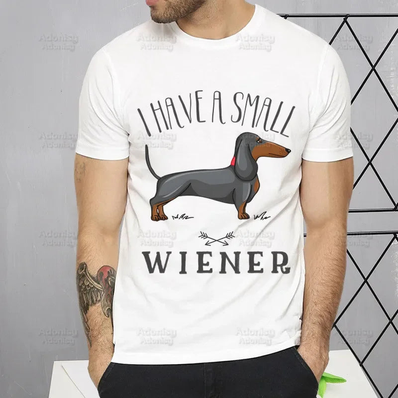 Dachshund Teckel Cute Dog Men's Tshirt Cute Printing Shirt Mens Fashion T-Shirt For Men Casual Tops Short Sleeve