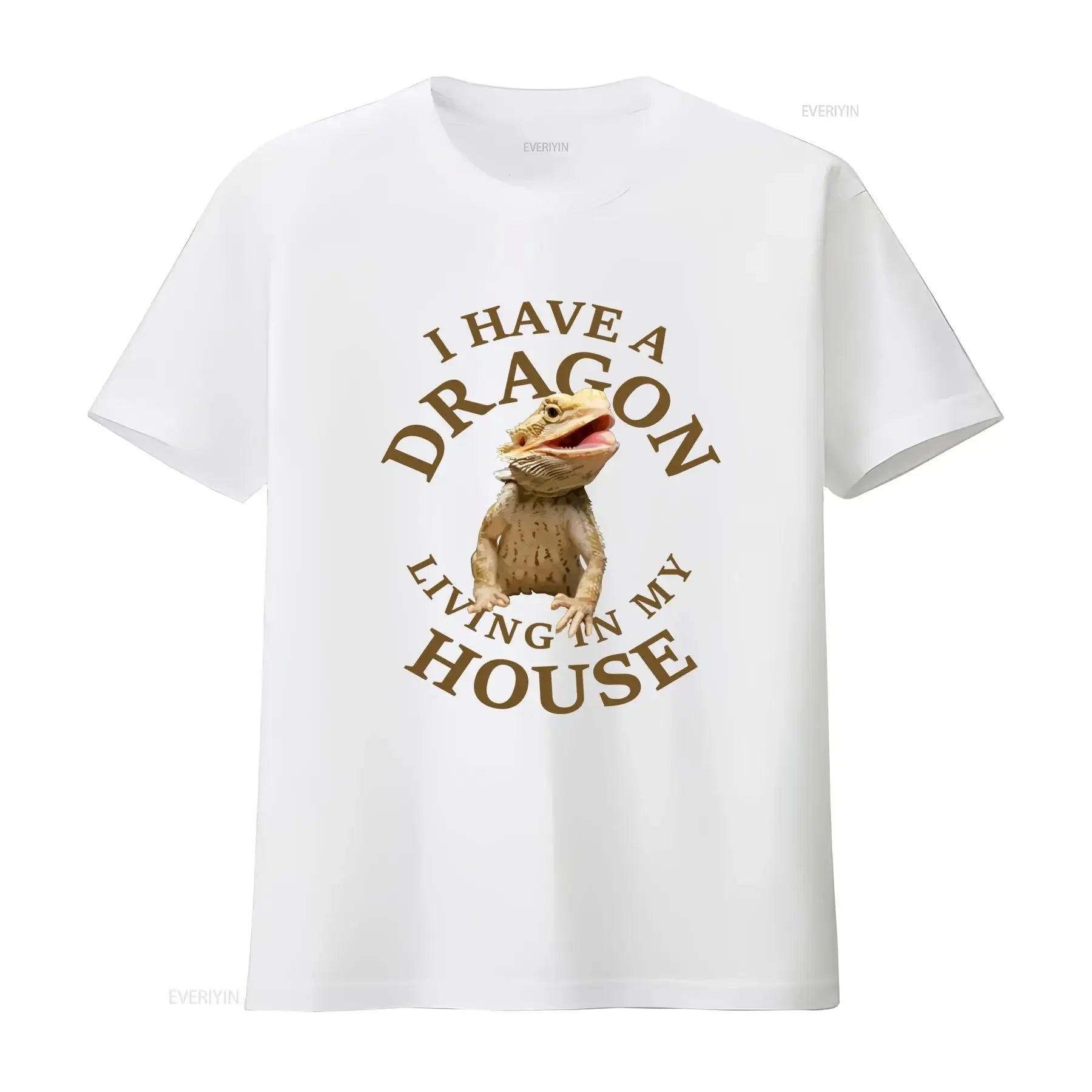 Bearded Dragon T Shirt Lizard Pet Reptile vintage Washed fashion Stretched homme Slightly Unisex streetwear Versatile