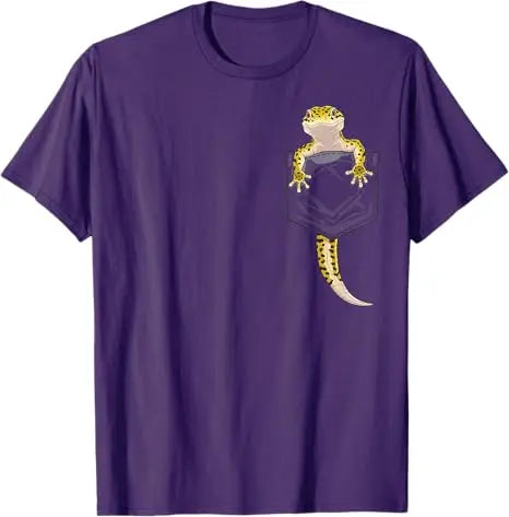 Cute Lizard Reptile Leopard Gecko Pocket Gifts Men Women Kids T-Shirt Funny Y2k Design Aesthetic Clothes Novelty Gift Gecko Tees