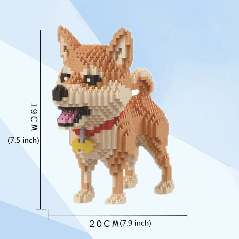 Dachshund Dog Model Micro Mini Building Blocks Set Educational Recreation Toys Pet Lover Gift Decoration Bricks Party Gift
