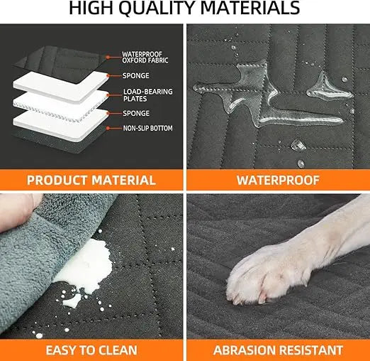 Back Seat Extender,Dog Seat Cover for Back Seat,Hard Bottom Car Seat Cover for Dogs,Dog Hammock for Car