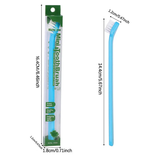 Vet Recommended Dog/Cat Toothbrush - Micro Head Teeth Cleaning Tool for Small Mouth Dogs Cats, 360° Gum Care Pet Dental Kit