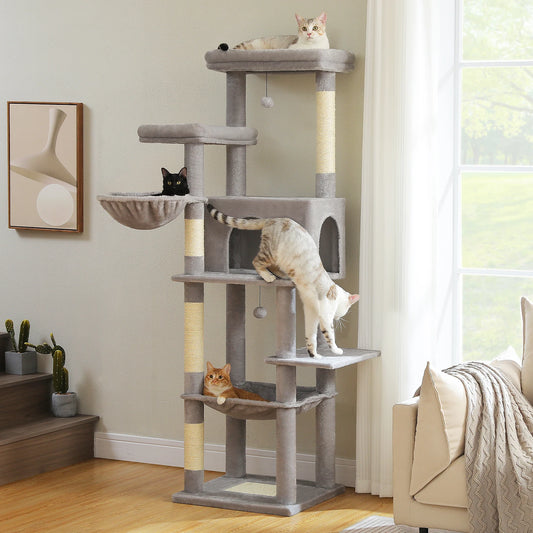 PAWZ Road Large Multi-Level Cat Tree - 186cm Wood Tower