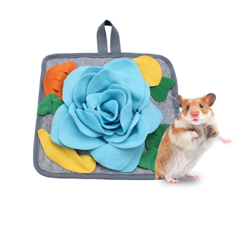 Rabbit Snuffle Mat Fun AnxietyRelief Toy, Slow Feeder for SmallPets, Boredom Buster Stress Relief Pad for Rabbits & Guinea Pigs