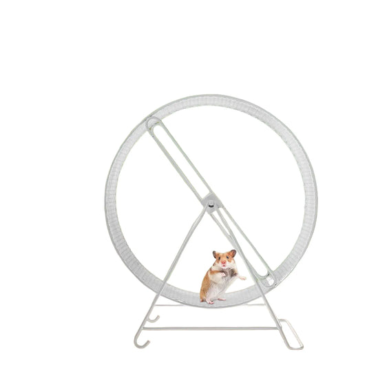 Silent Iron Hamster Exercise Wheel with Stand - Quiet Running