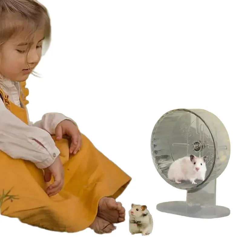 Silent Transparent Hamster Wheel - 7.1" Acrylic Exercise Wheel