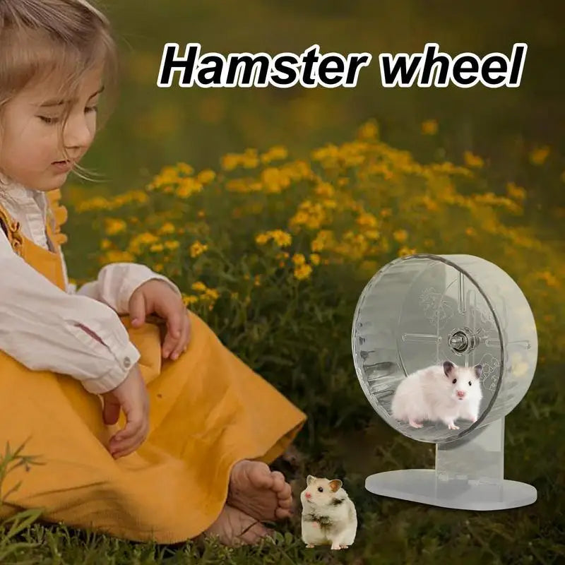 Silent Transparent Hamster Wheel 7.1 in (18 cm) Acrylic Exercise Wheel for Hamsters & Gerbils