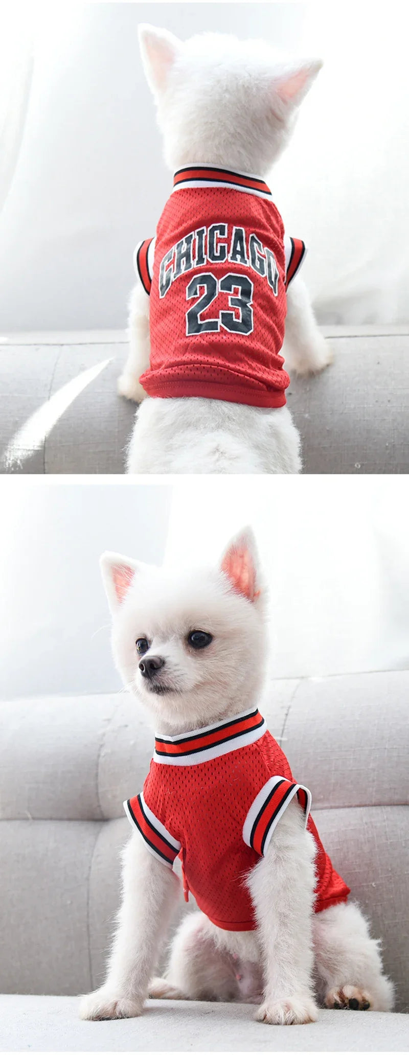 Dog Basketball Jersey Clothes Boy Girl Dog Pet Vest Clothes Puppy Shirt Apparel Cute Outfit Summer T-shirt for All Breeds XS-5XL