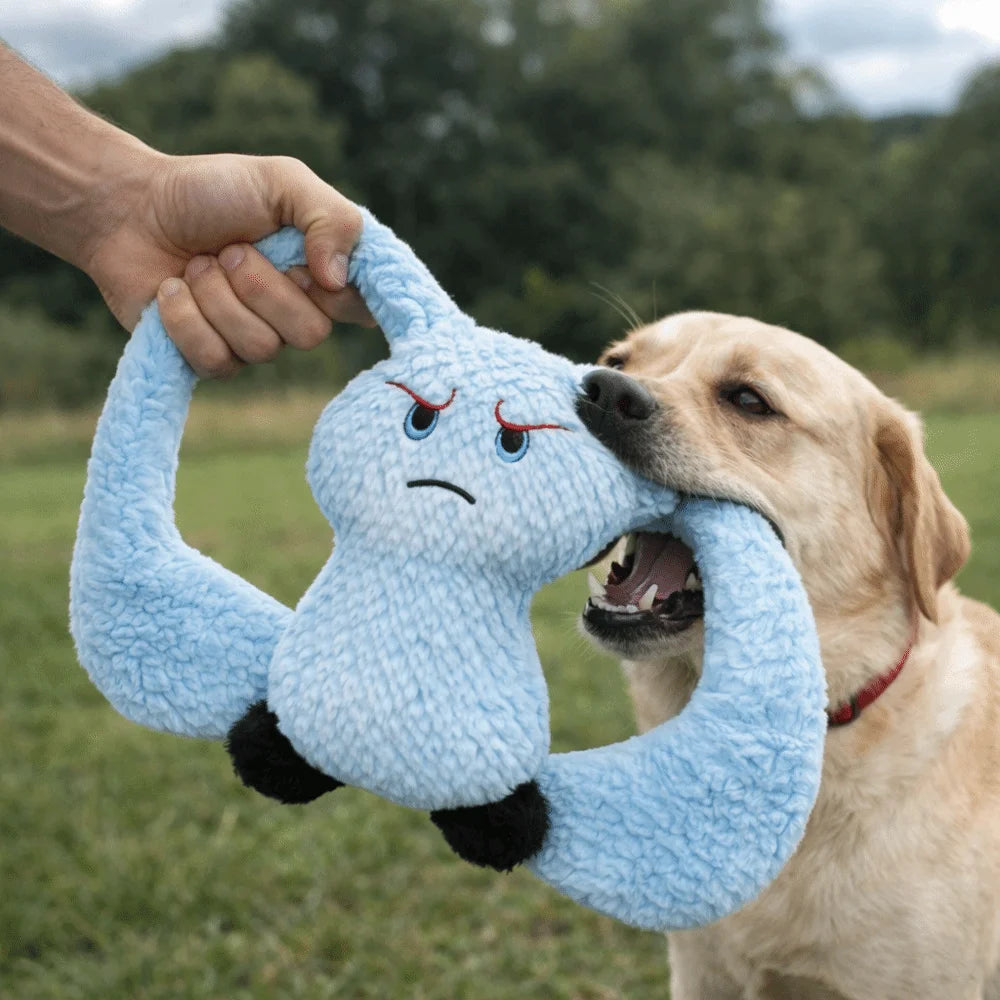 Long Eared Rabbits Pet Plush Toys Bite-Resistant Stuffed Animal Dog Chew Toys Tooth Cleaning Soft Squeaky Dog Toys
