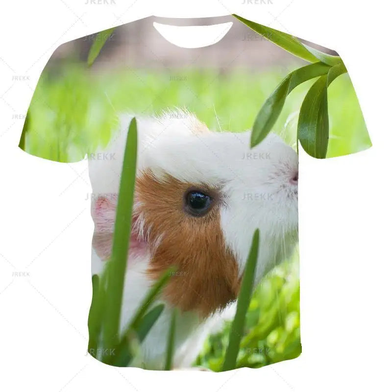 Hamster Domesticated Guinea Pig 3D Print Men's T-Shirts Women Children Tshirt Casual Short sleeve Oversized Hip Hop Tee Tops