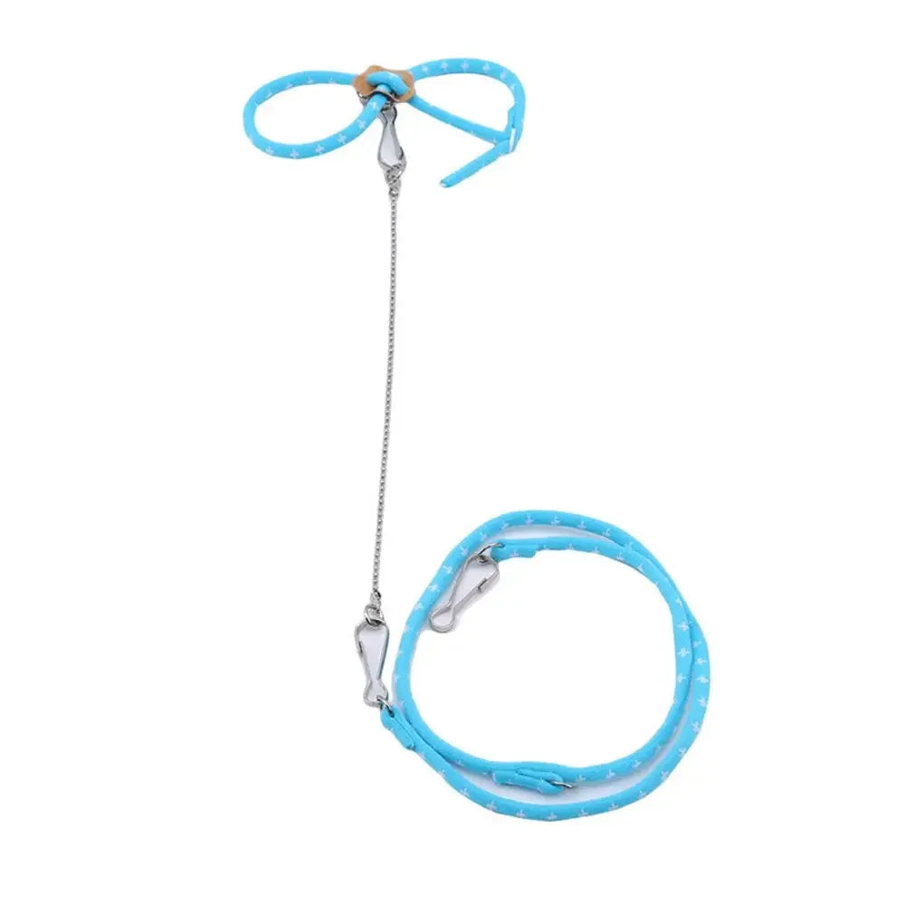 Adjustable Small Pet Harness and Leash for Hamster, Rat, Mouse, Nylon with Bell and Breakaway Safety