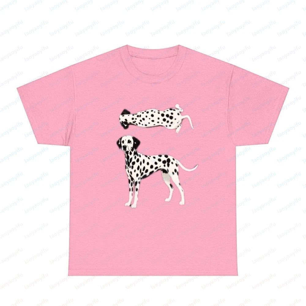 Dalmatian Pet Cotton Tee Dog Lover Vintage Classic Fashion Streetwear Dog Dad Lovely Summer Outdoors Breathable Men's Clothing