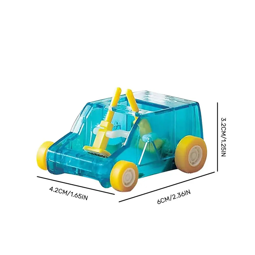 Cute Mini Car Table Dust Cleaning Trolley Keyboard Desktop Dust Cleaner Confetti Pencil Eraser Dust cleaner Desk Set Kids Toys