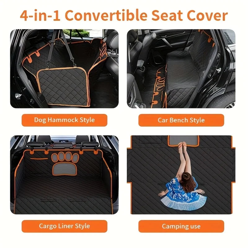 Dog Car Seat Cover Hammock - Waterproof Anti-Slip Oxford Cloth